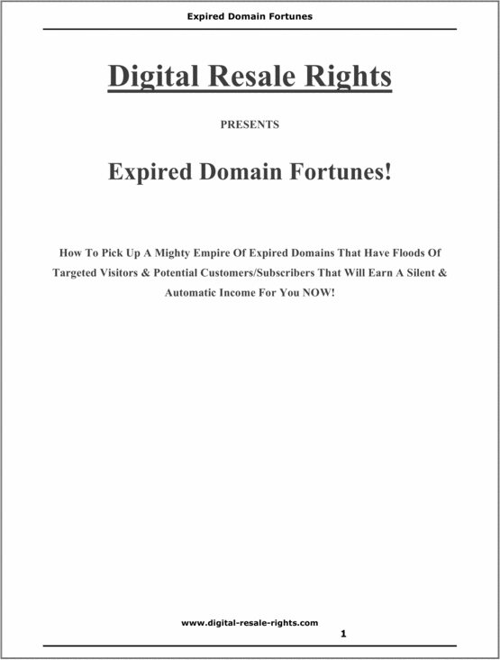 Product picture Domains Fortunes - Make Money